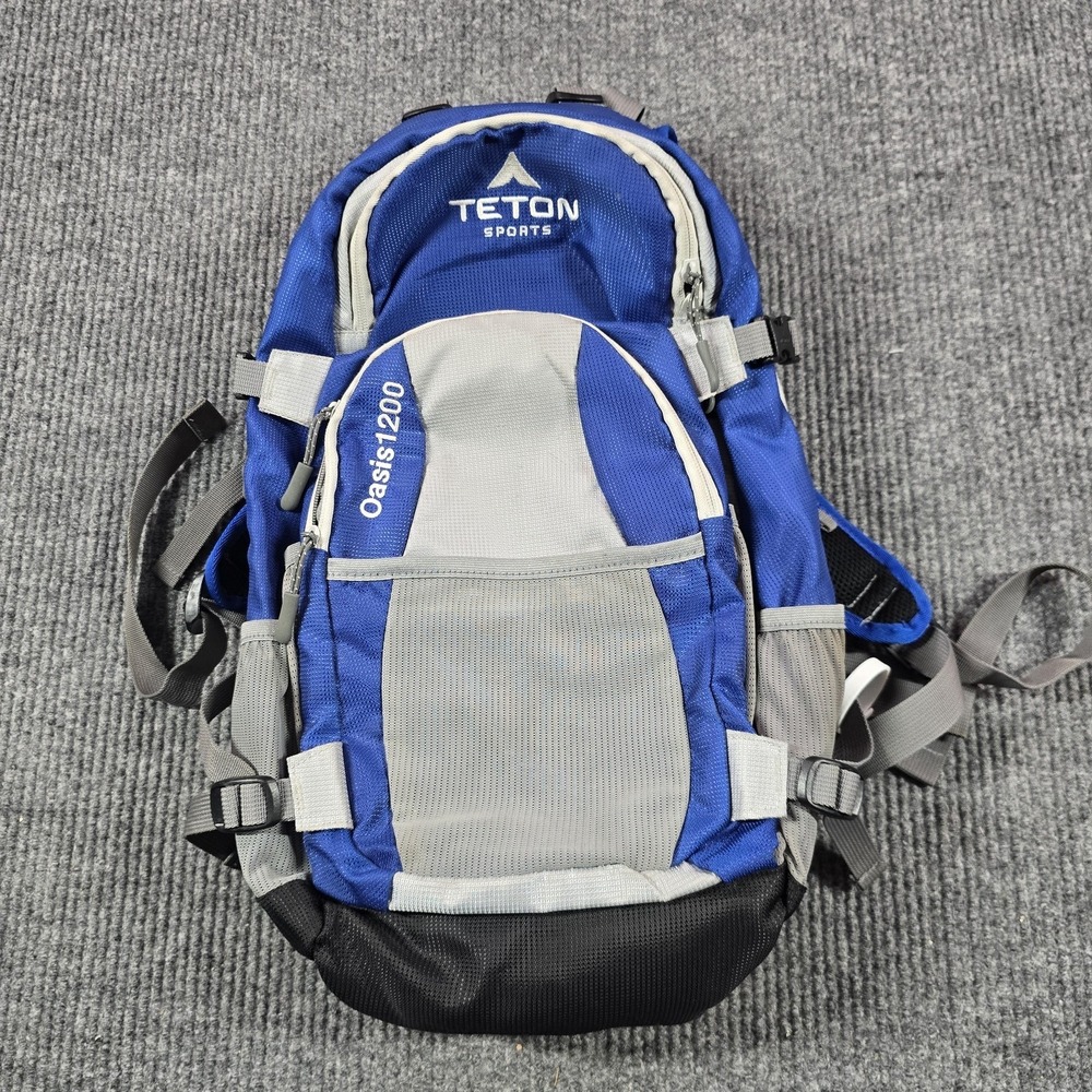 TETON Sports Oasis 1200 Backpack Mens One Size Blue Hydration Hiking NO BLADDER